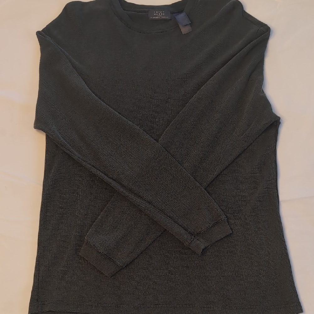 Claiborne Dark Gray Crewneck Sweater